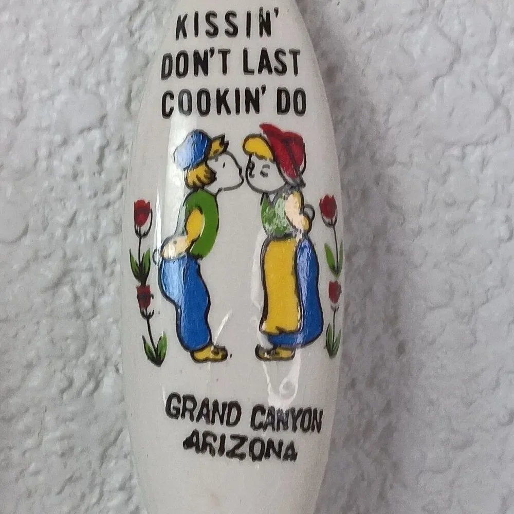 Kissing Don’t Last Cooking Do Grand Canyon Porcelain Kitchen Knife and Spoon Set